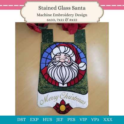 EWV367 – Stained Glass Santa Hanger