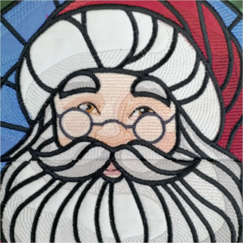 EWV367 – Stained Glass Santa Hanger