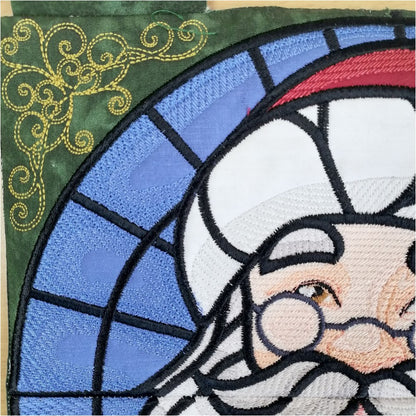 EWV367 – Stained Glass Santa Hanger