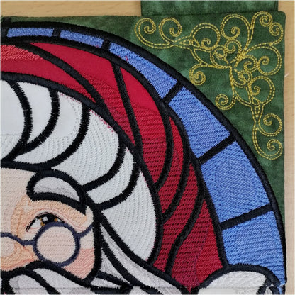 EWV367 – Stained Glass Santa Hanger