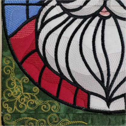 EWV367 – Stained Glass Santa Hanger