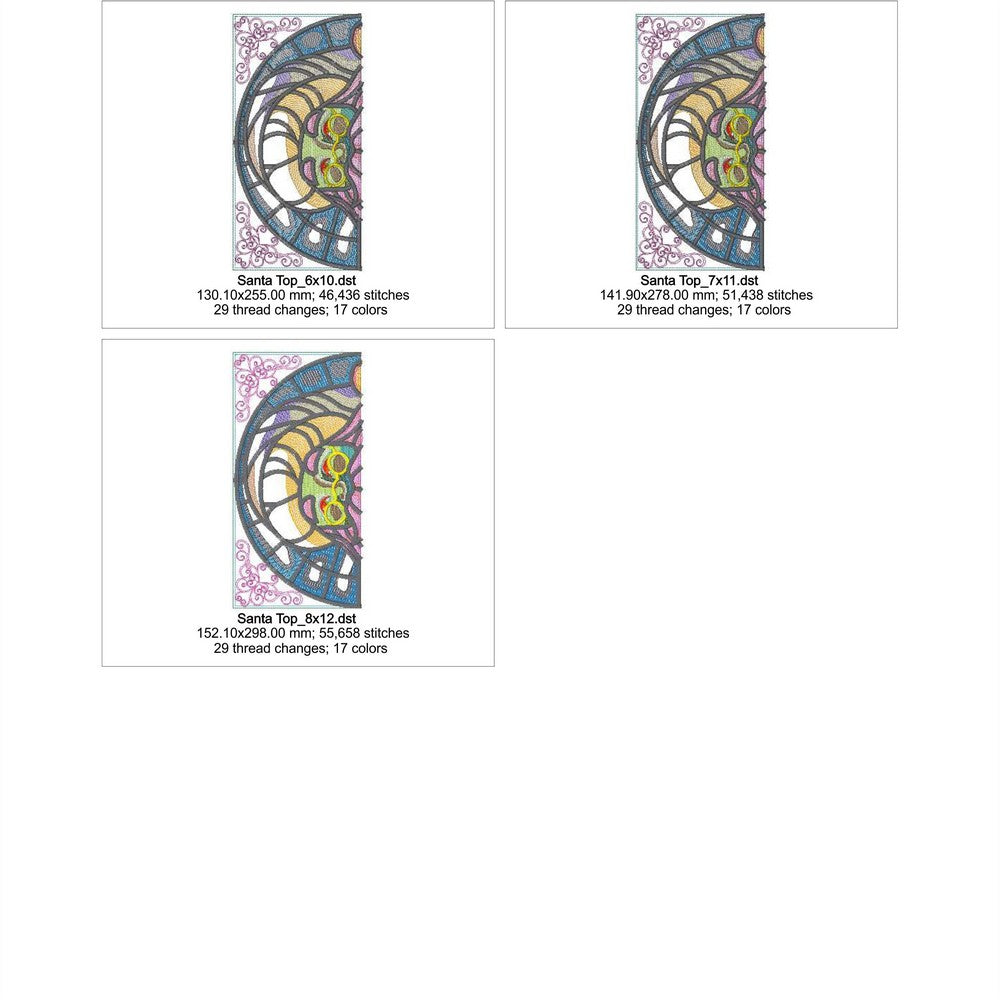 EWV367 – Stained Glass Santa Hanger