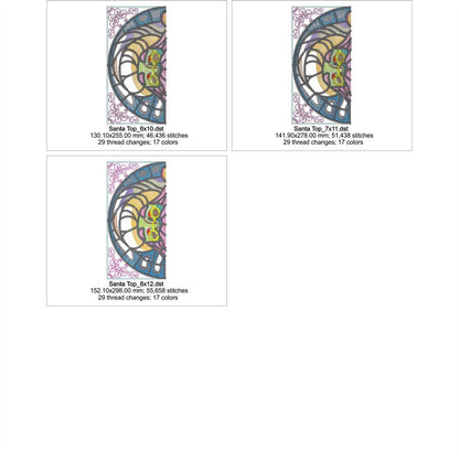 EWV367 – Stained Glass Santa Hanger