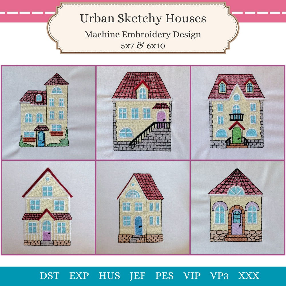 EWV373 - Urban Sketchy Houses