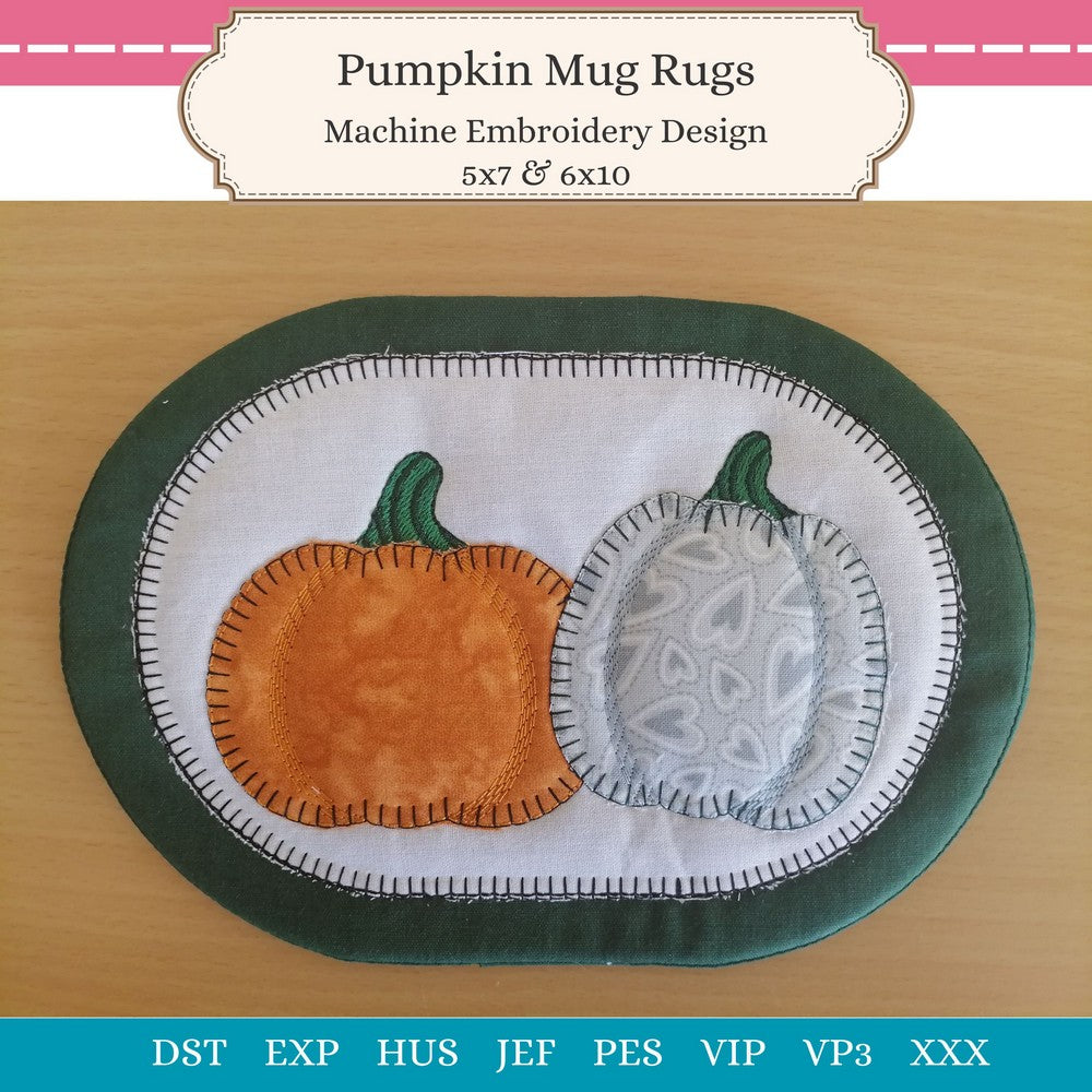 EWV381 - Pumpkin Mug Rugs