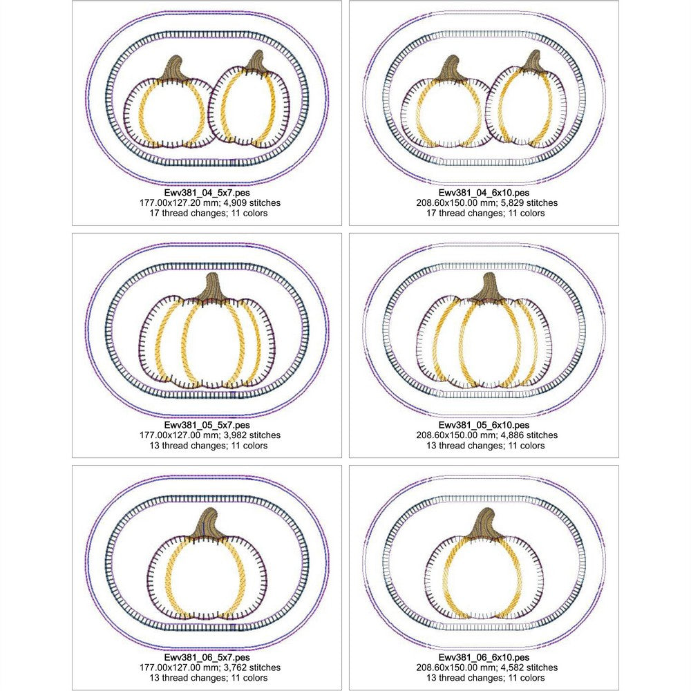 EWV381 - Pumpkin Mug Rugs