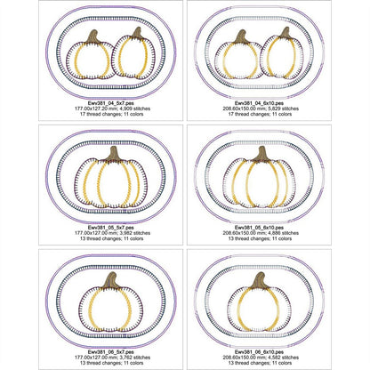 EWV381 - Pumpkin Mug Rugs