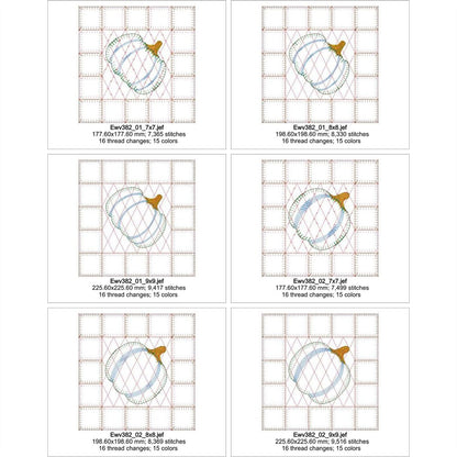 EWV382 - Pumpkin Patch Quilt Blocks