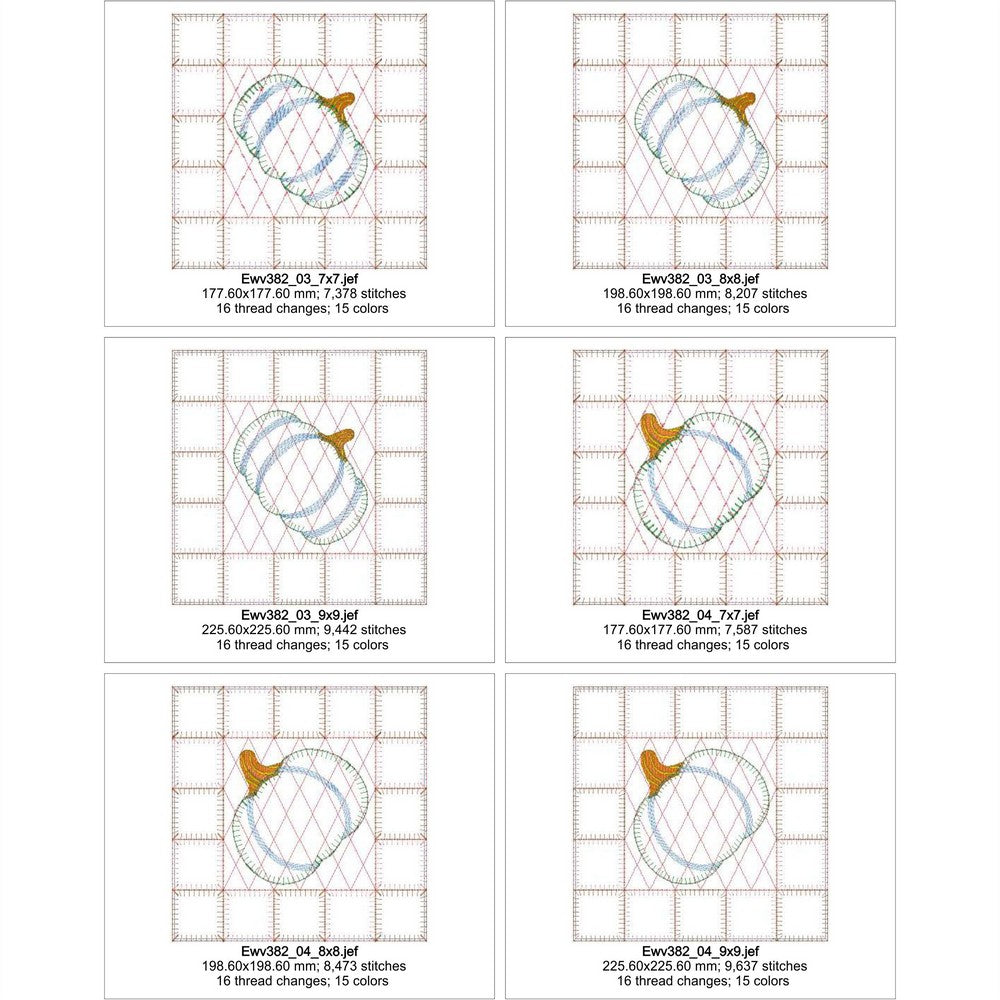 EWV382 - Pumpkin Patch Quilt Blocks