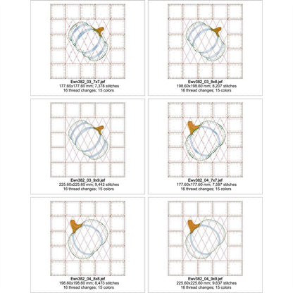 EWV382 - Pumpkin Patch Quilt Blocks