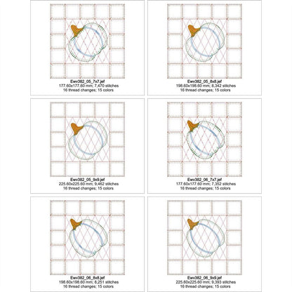 EWV382 - Pumpkin Patch Quilt Blocks