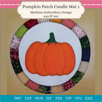 EWV383 - Pumpkin Patch Round Candle Mats