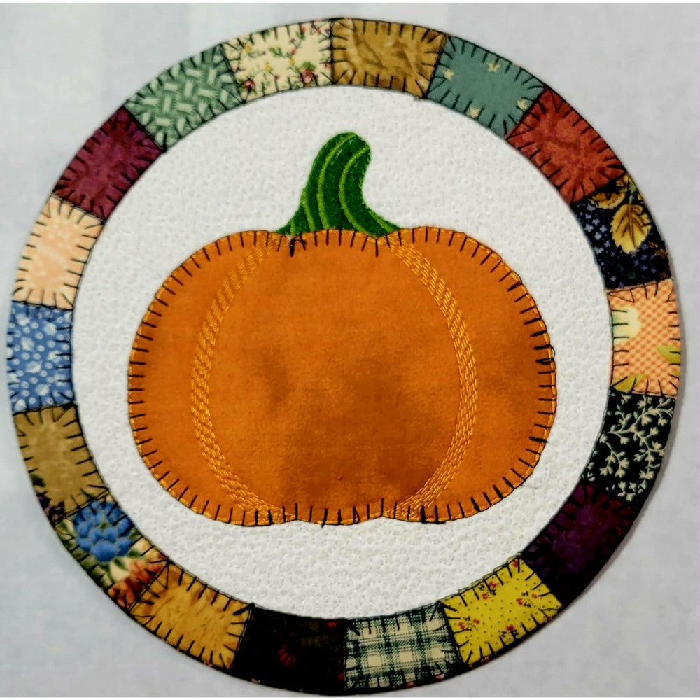 EWV383 - Pumpkin Patch Round Candle Mats