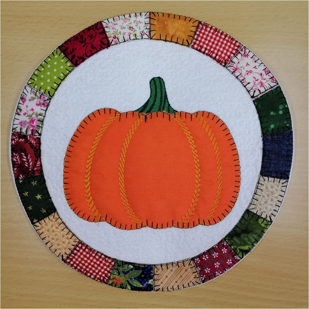 EWV383 - Pumpkin Patch Round Candle Mats