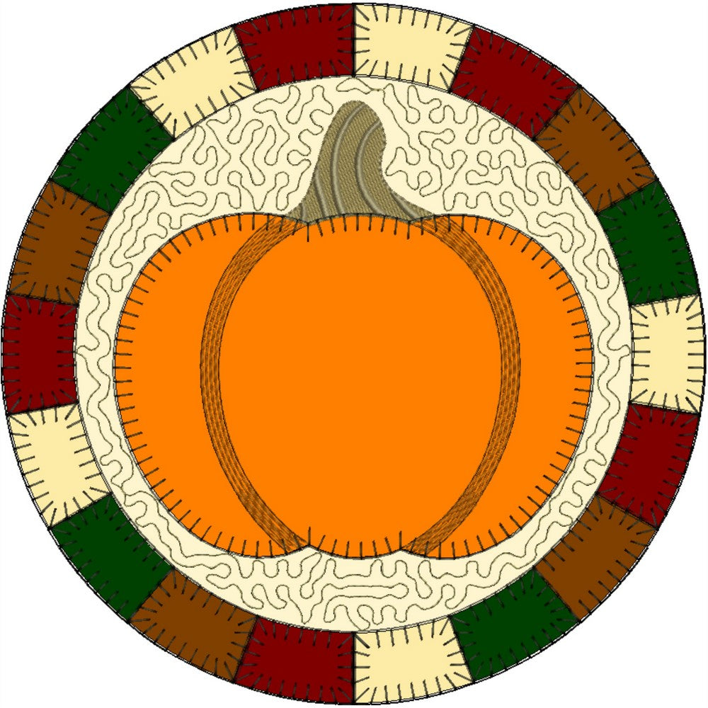 EWV383 - Pumpkin Patch Round Candle Mats