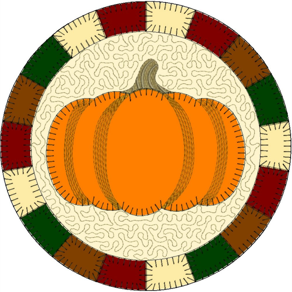 EWV383 - Pumpkin Patch Round Candle Mats