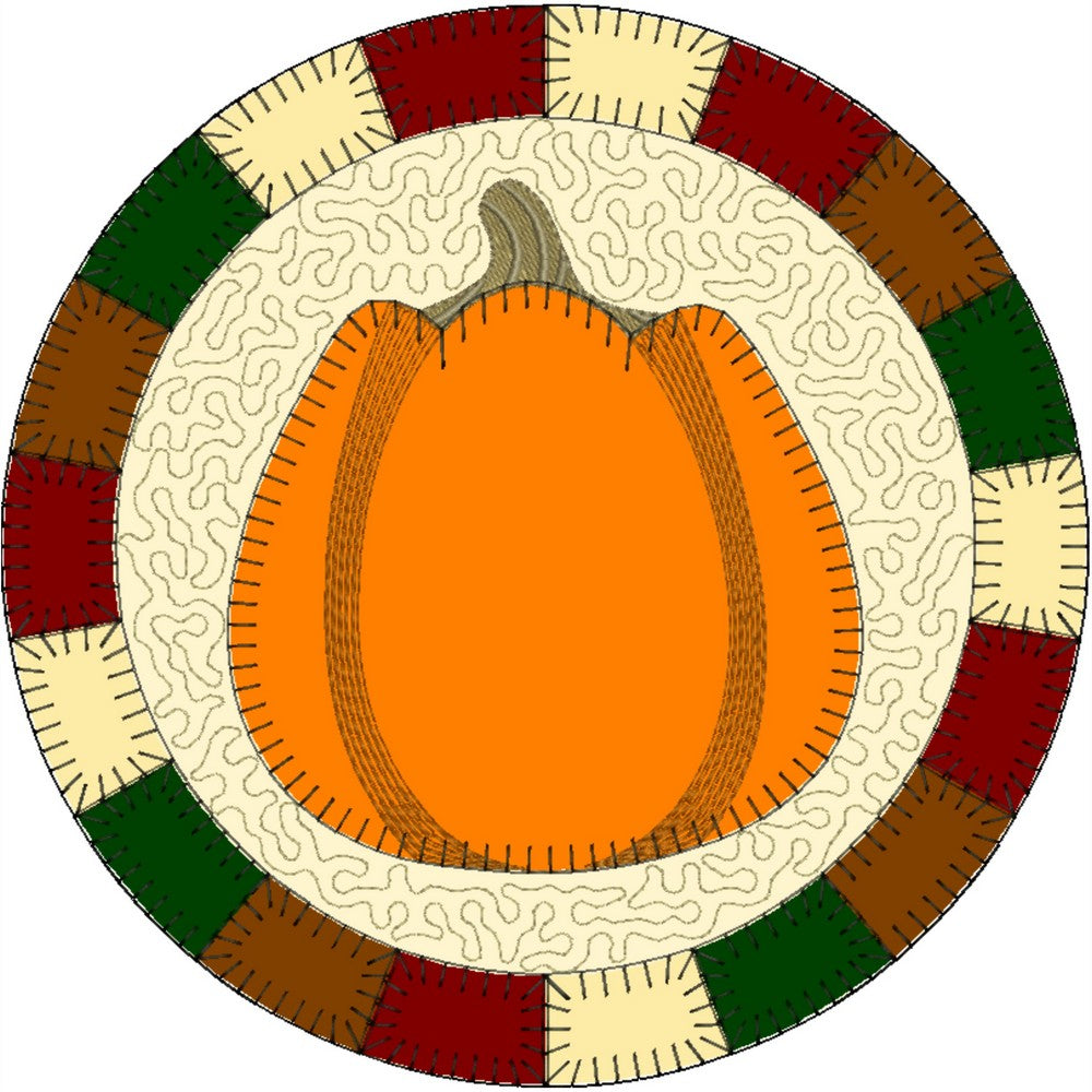 EWV383 - Pumpkin Patch Round Candle Mats
