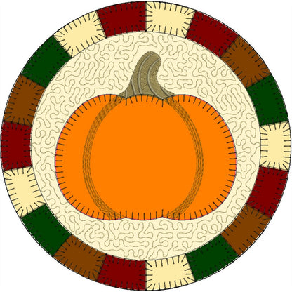 EWV383 - Pumpkin Patch Round Candle Mats