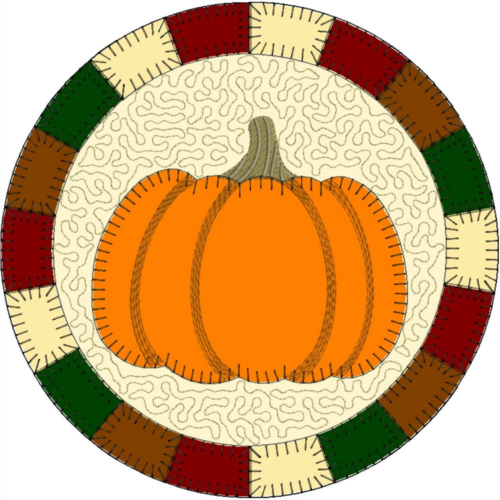 EWV383 - Pumpkin Patch Round Candle Mats