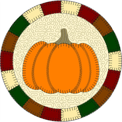 EWV383 - Pumpkin Patch Round Candle Mats