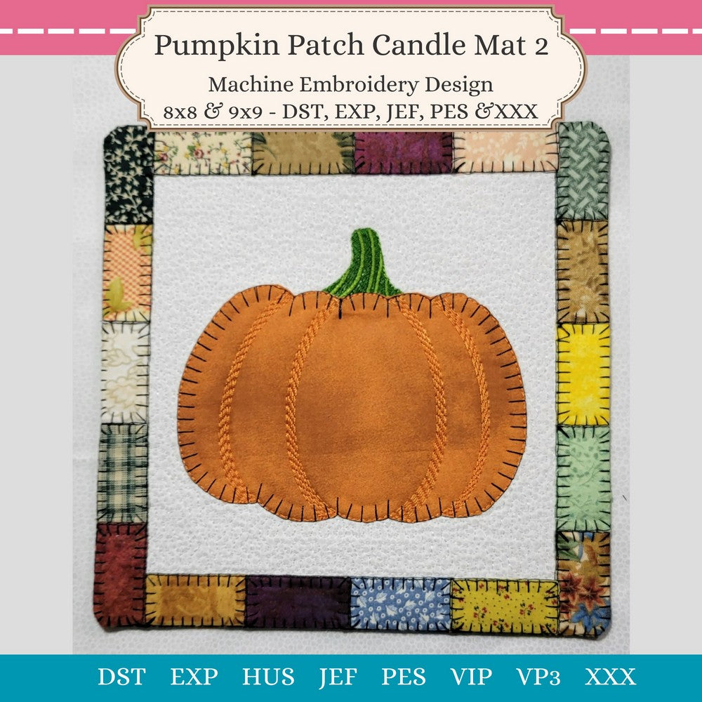 EWV384 - Pumpkin Patch Square Candle Mats