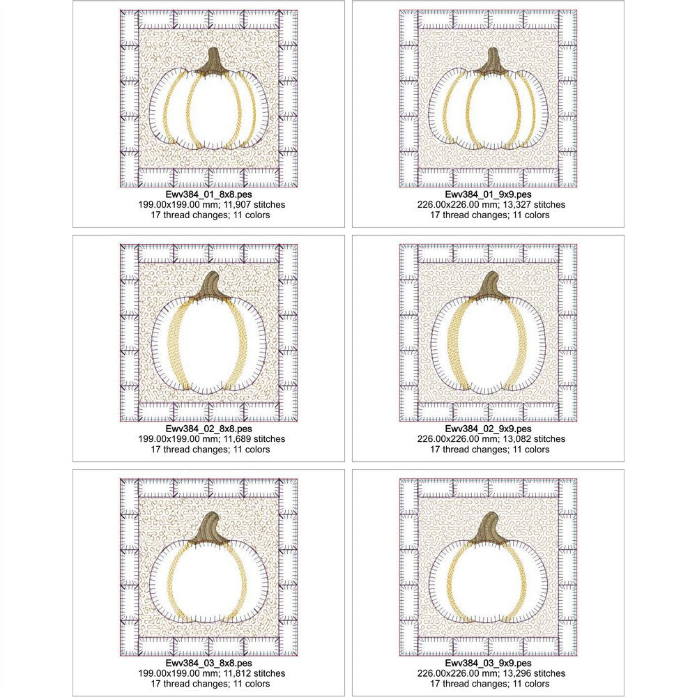 EWV384 - Pumpkin Patch Square Candle Mats