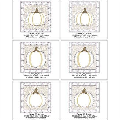 EWV384 - Pumpkin Patch Square Candle Mats