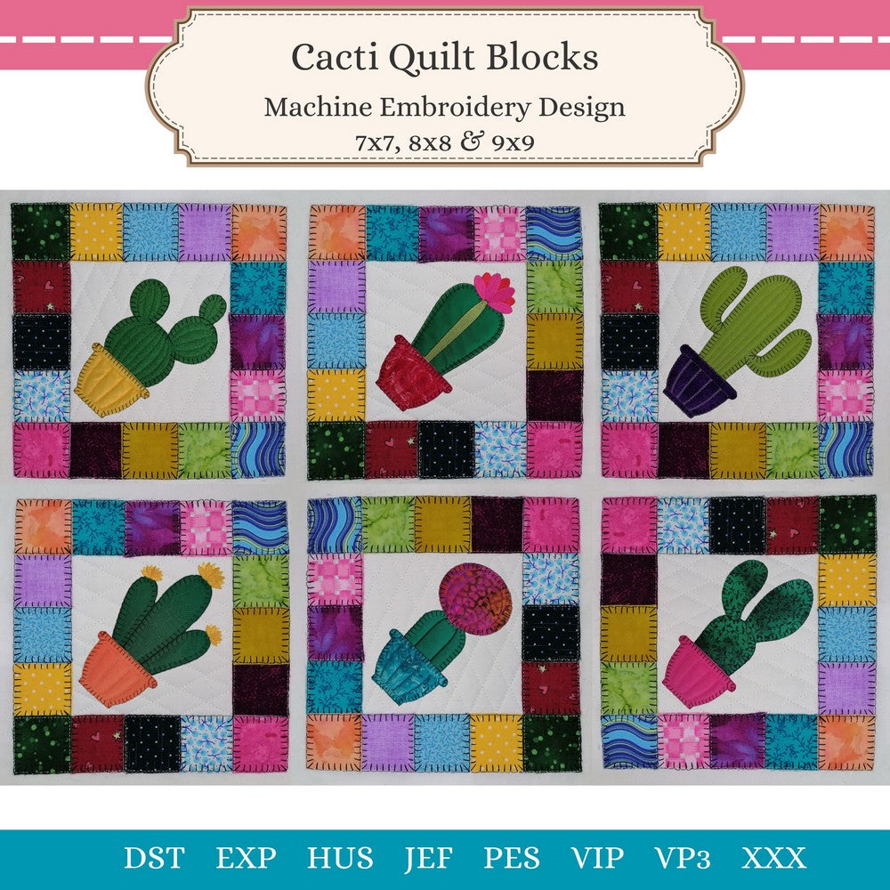 EWV385 - Cacti Quilt Blocks