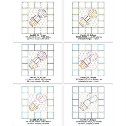 EWV385 - Cacti Quilt Blocks