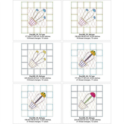 EWV385 - Cacti Quilt Blocks