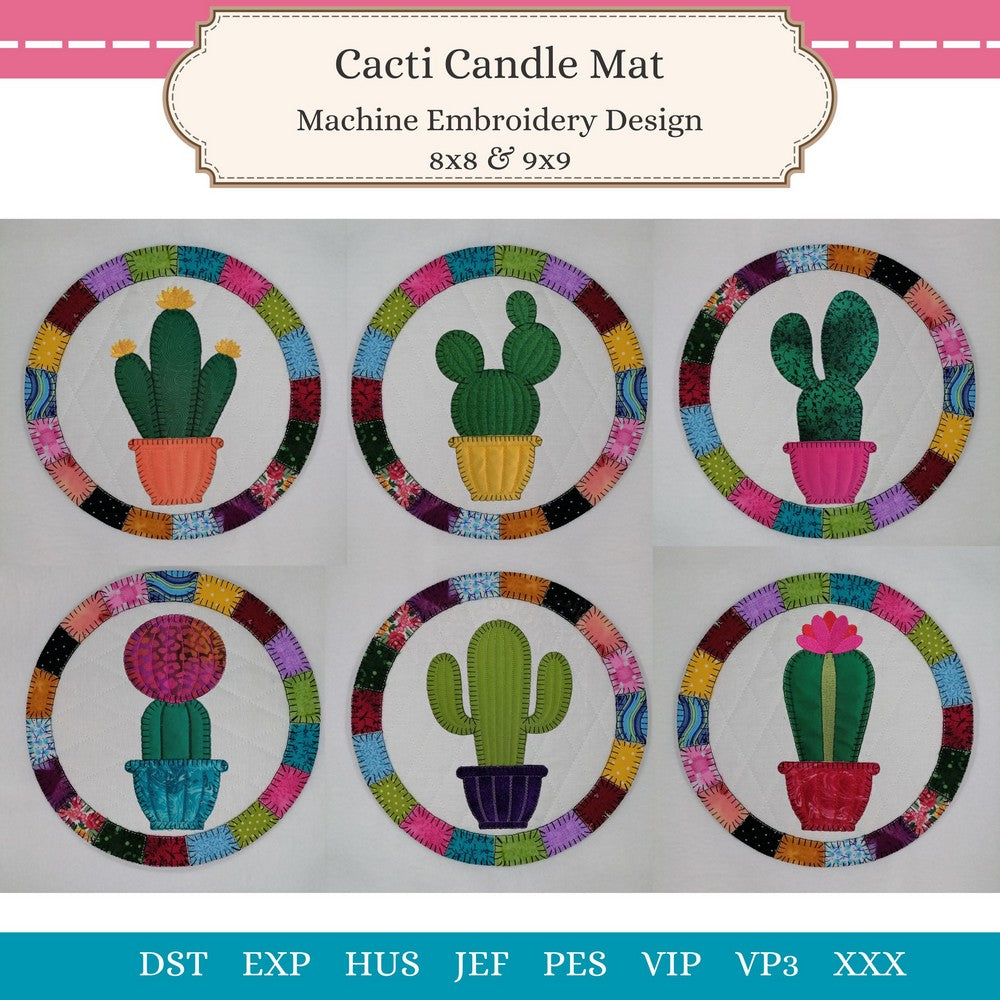 EWV386 - Cacti Candle Mats