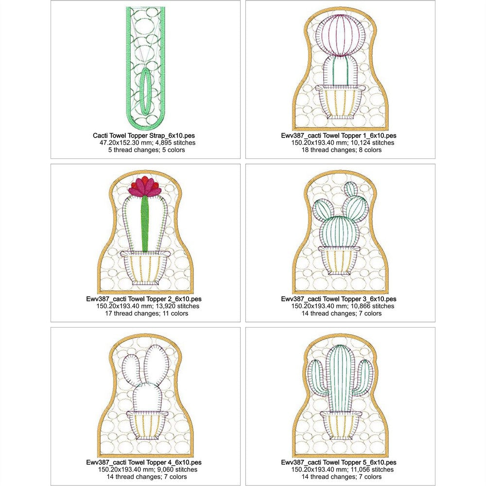 EWV387 - Cactus Towel Toppers