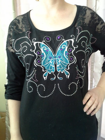 TS1273 - Hotfix Rhinestone Butterfly