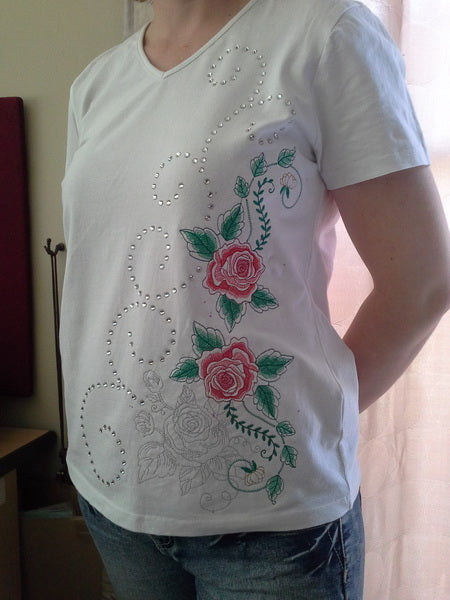 TS1275 - Hotfix Rhinestone Roses
