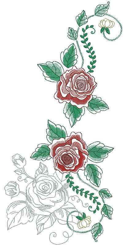 TS1275 - Hotfix Rhinestone Roses