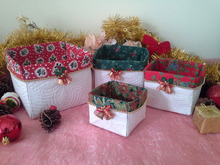 TS1294 - Magic Fabric Christmas Box Nest with Faux Fold Over